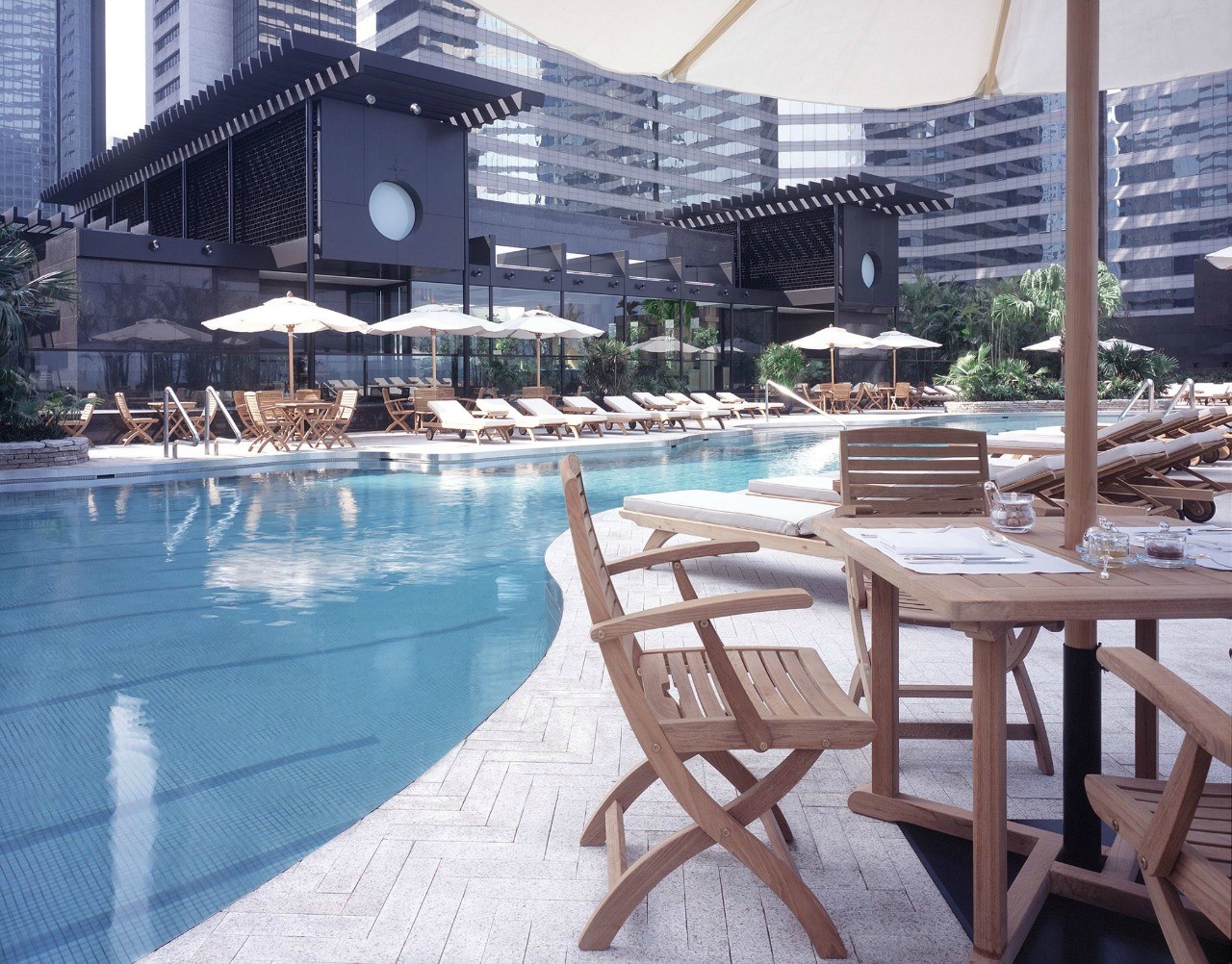 pool and terrace at the Grand Hyatt