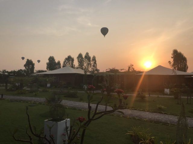 Hot Air Balloons over Bagan Lodge