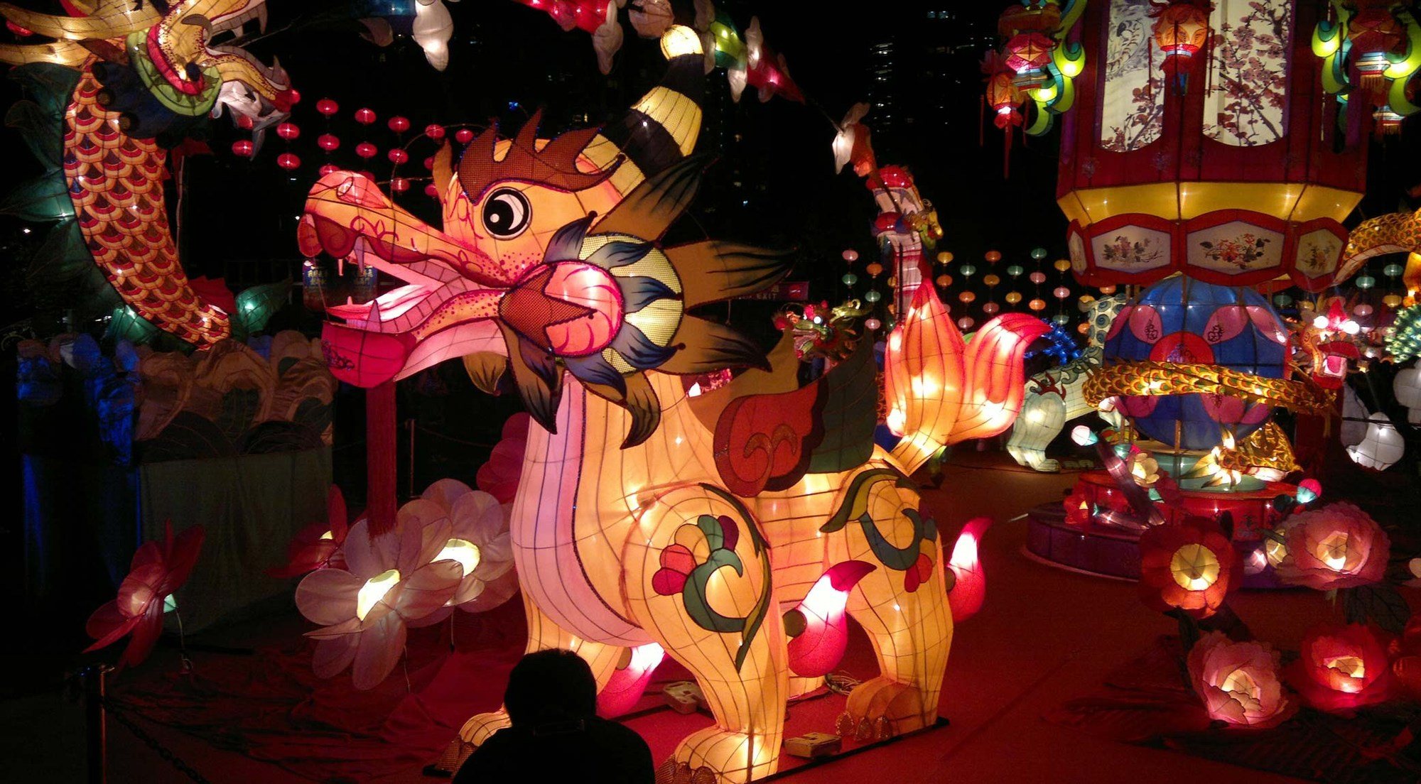 dragon chinese new year lantern display