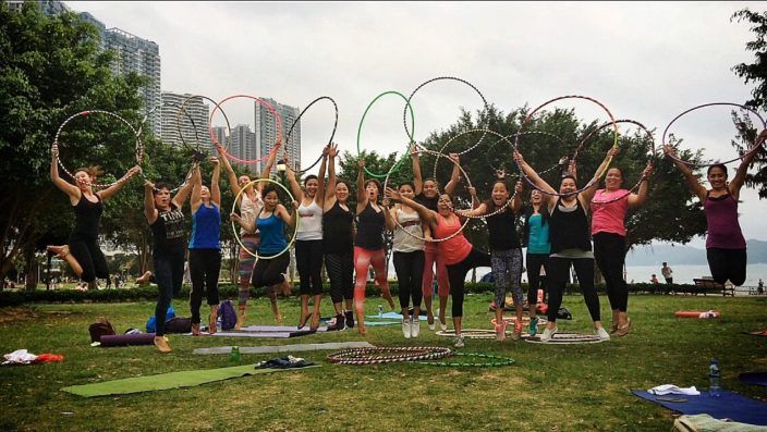 Turning Circles Hula Hoop Yoga