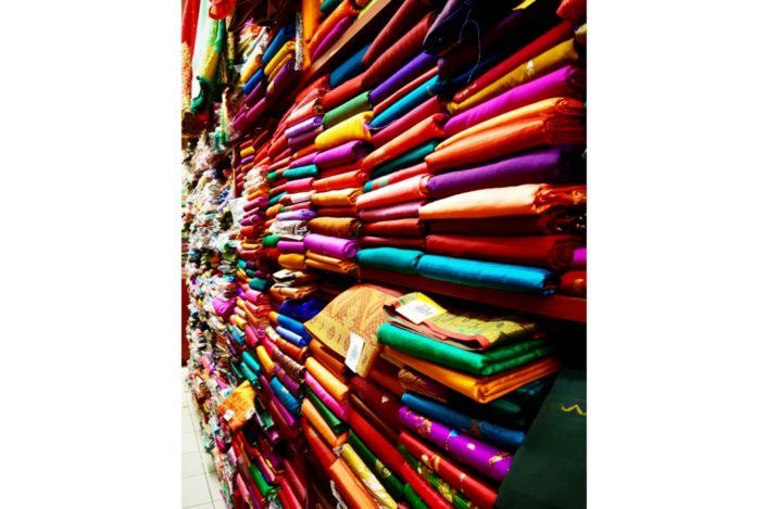 Mustafa’s stunning array of sari fabric