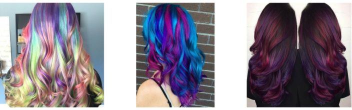 Multicolour hair styles
