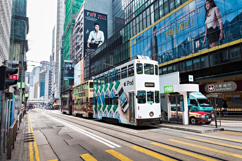 tram in Central Hong Kong