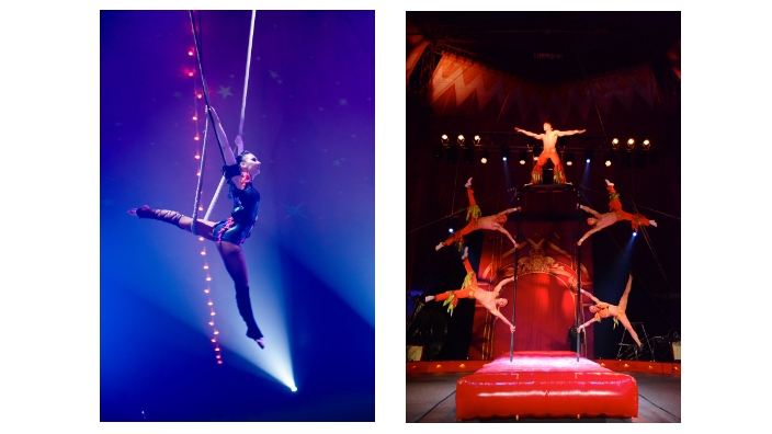 acrobats & aerial acts at Great European Circus