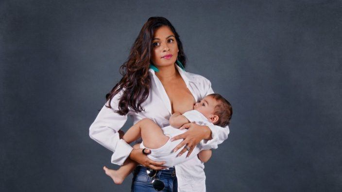 Woman Breastfeeding baby