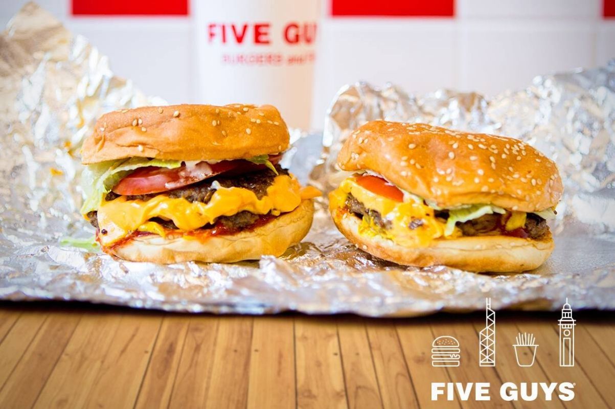 burgers at five guys