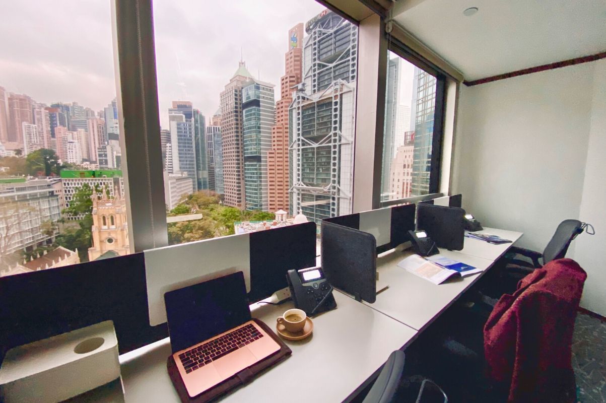 views from Eaton club workspace in Central