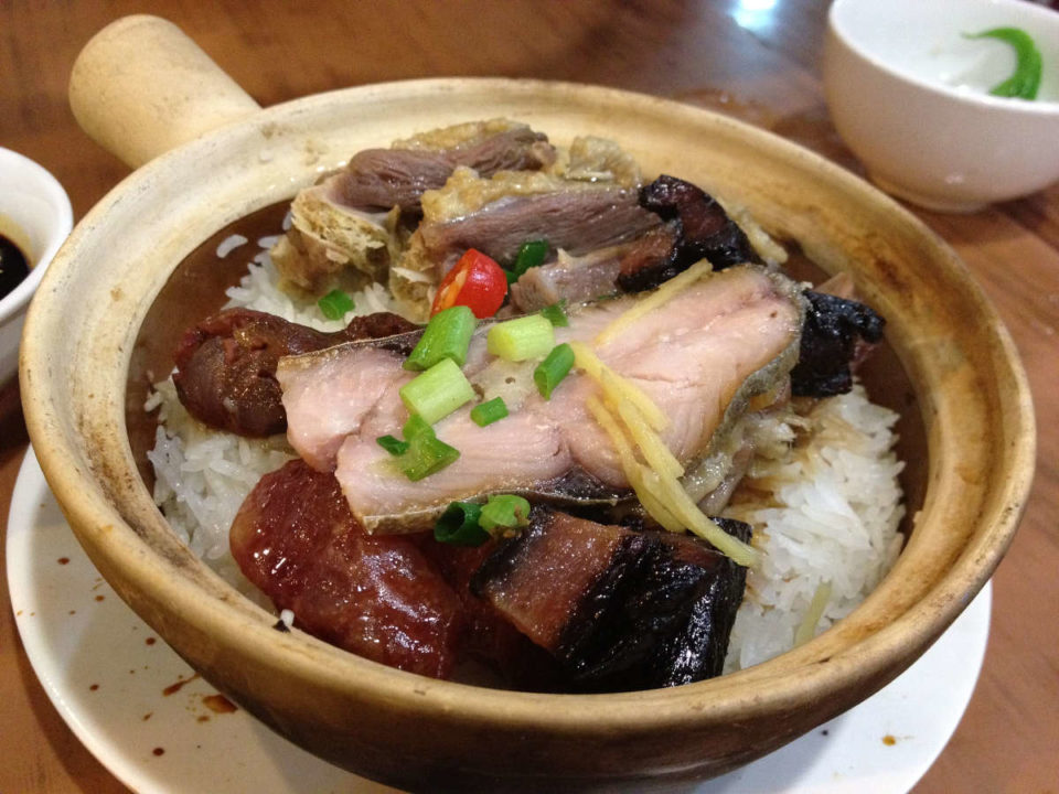 claypot rice with fish and lap cheong hong kong