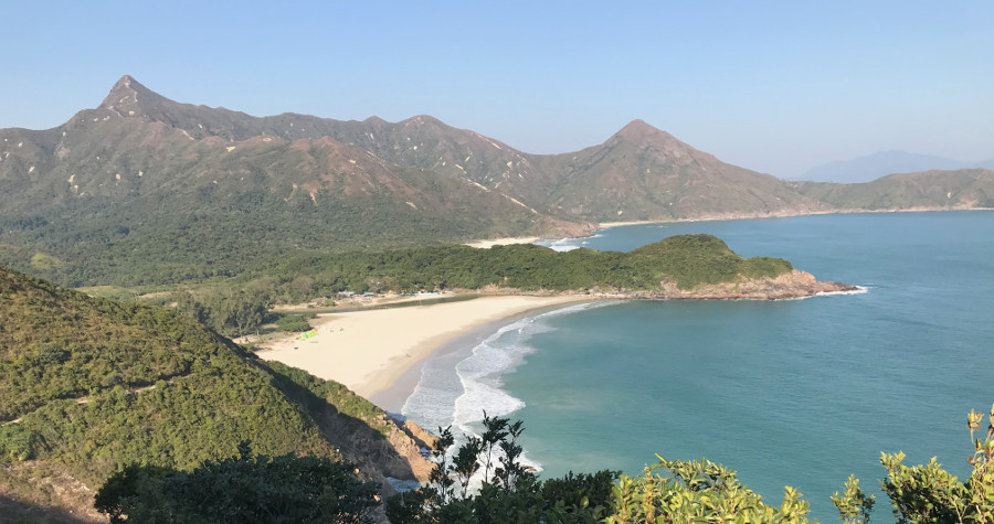 faraway view of tai long wan beach