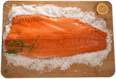 whole fresh salmon fillet