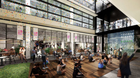 Central Market Reopened As Social Hotspot After Two Decades of Closure visitors at renovated central market hong kong