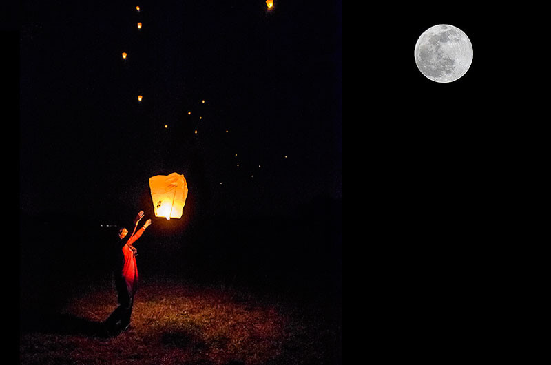 full moon lantern mid autumn festival