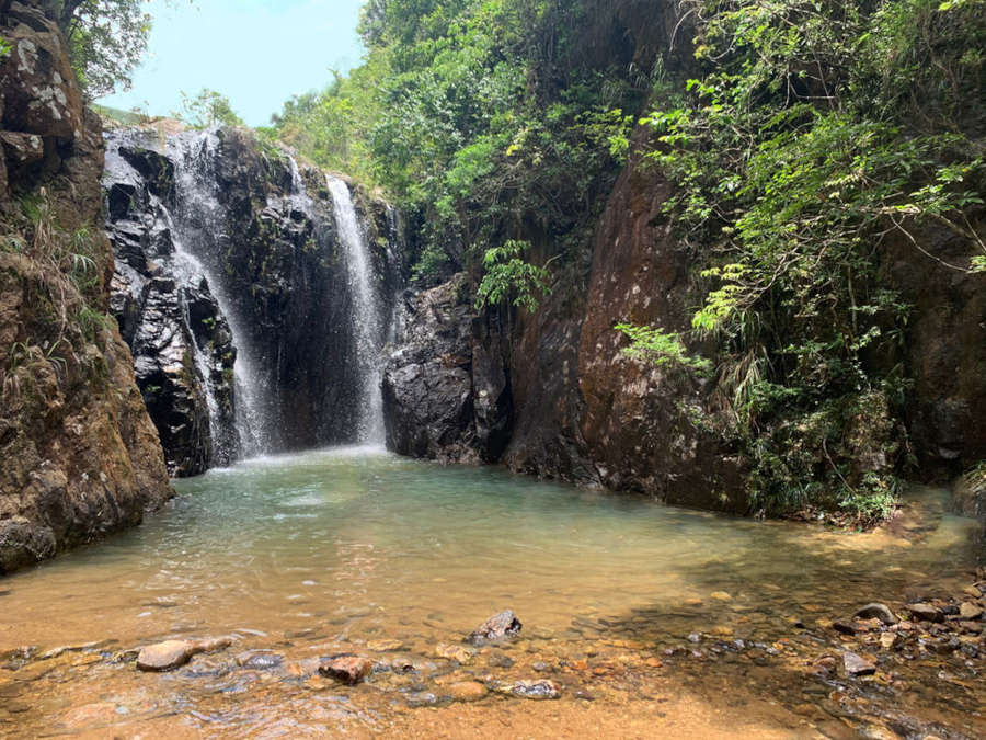 tai tam mound waterfall and pool