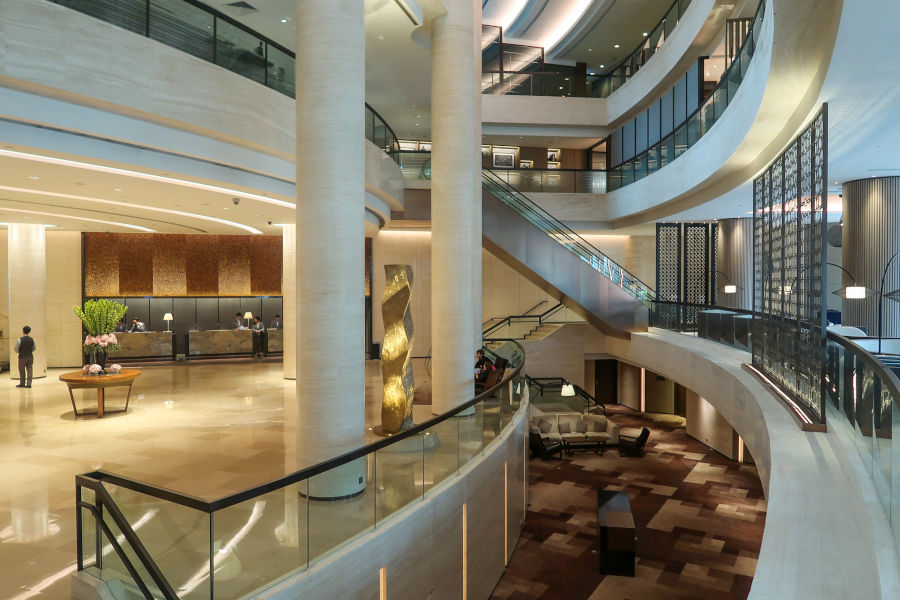 lobby of the new world millennium hotel hong kong