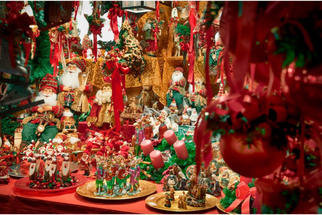 christmas ornaments and treats at christmas holiday fairs in hong kong