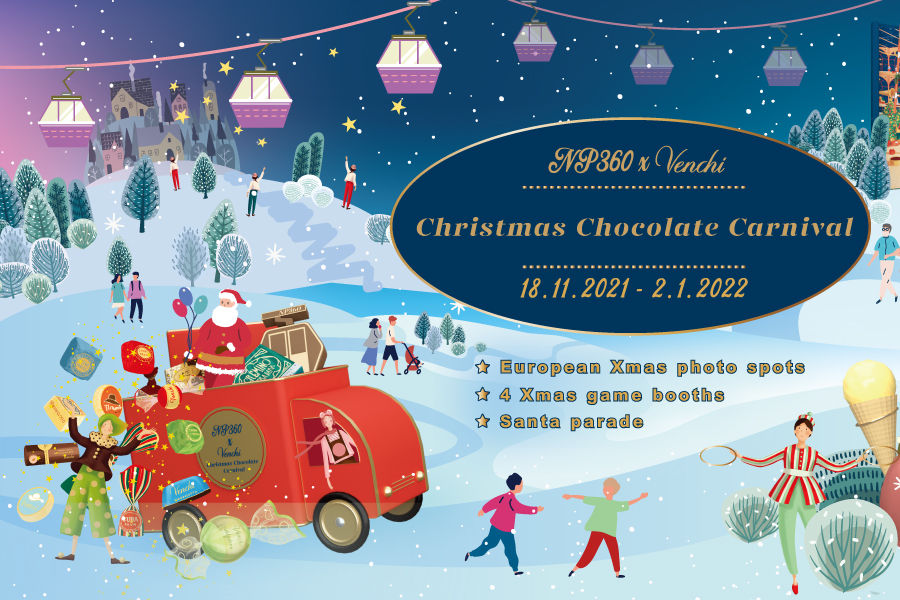christmas chocolate carnival at ngong ping village poster