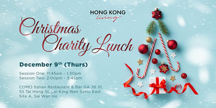 poster for christmas charity lunch by hong kong living