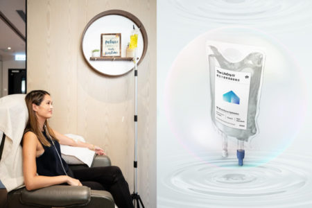 Our Review of LifeHub’s IV Drip Treatment For Glowing Skin client receiving iv drip at lifehub