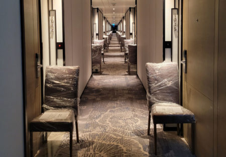 quarantine hotel corridor