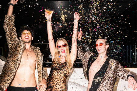 partygoers at woobar nye party