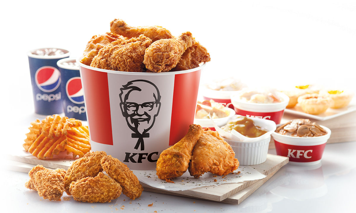 KFC's famous chicken bucket