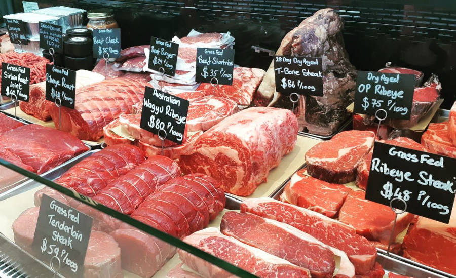 butchers selection from bones and blades