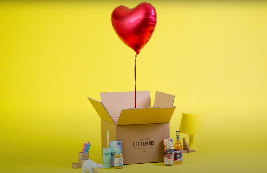 better than flowers gift box with heart balloon