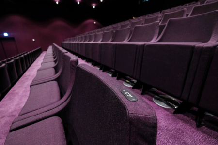 rows of seats at m+ cinema