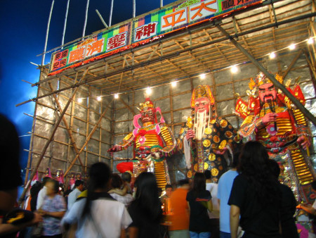 paper god display for cheung chau bun festival
