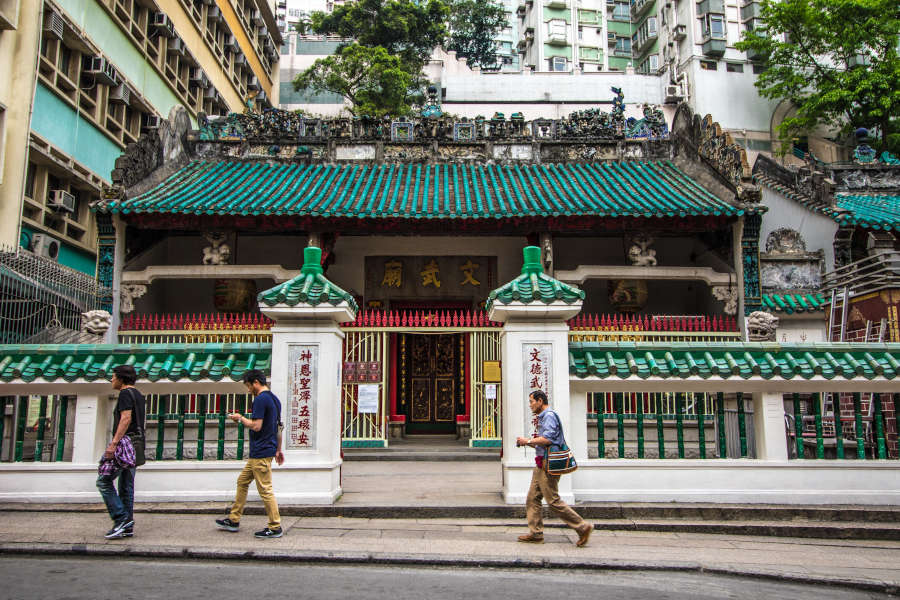 exterior of man mo temple hong kong