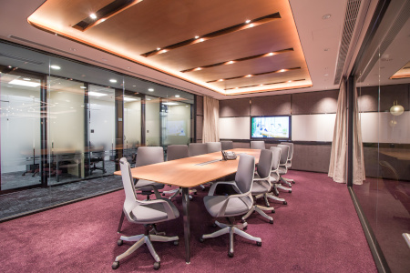 modern meeting room in compass offices hk