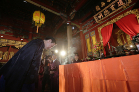 former taiwanese president ma at confucius birthday ceremony in taipei