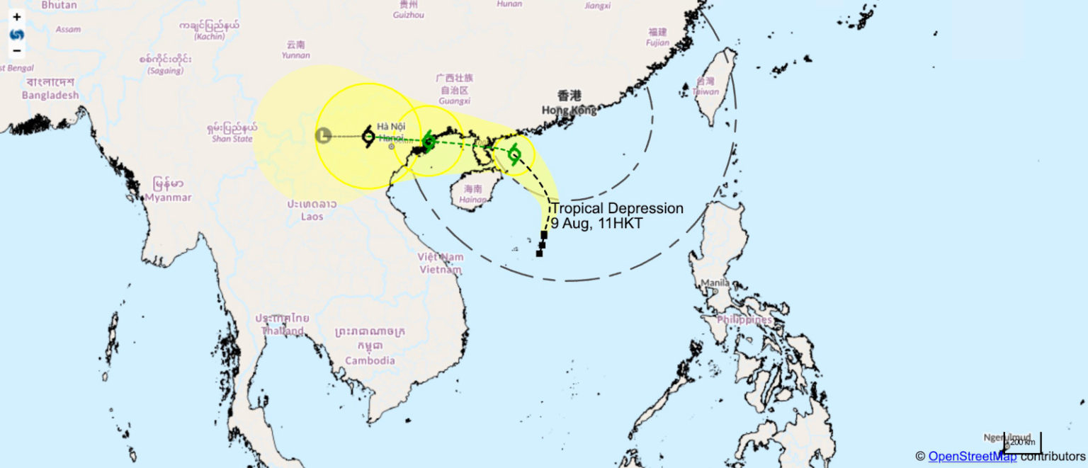 tropical storm hong kong august 9