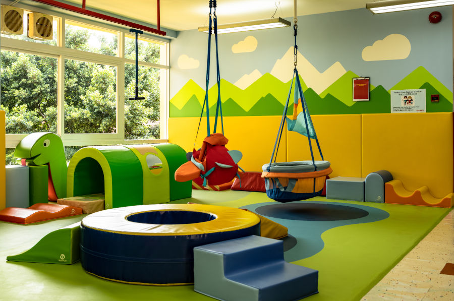 colourful soft indoor play area at tutor time central campus