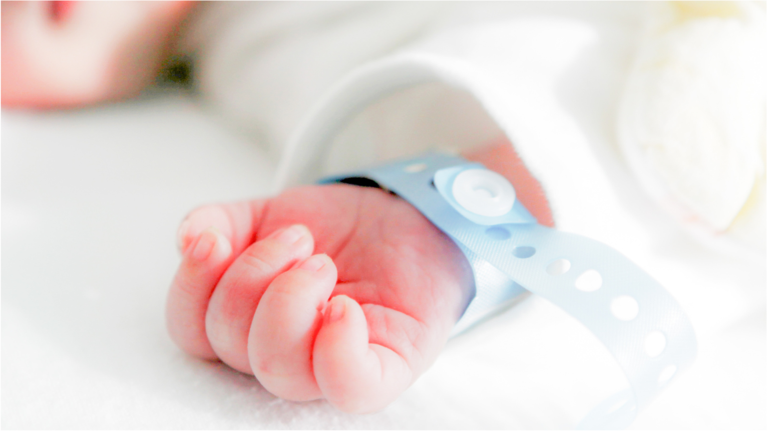 Newborn baby alone in hospital