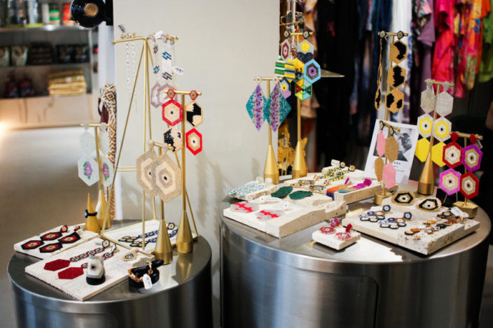 eco-friendly jewelry on display at vipop store hk
