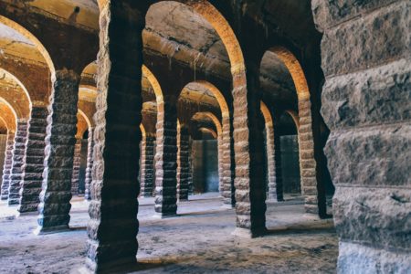 The semi-circular arches of the Ex-Sham Shui Po Reservoir