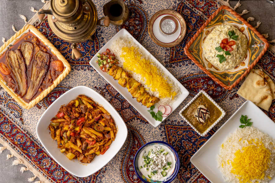 persian dishes at saffron modern persian cuisine