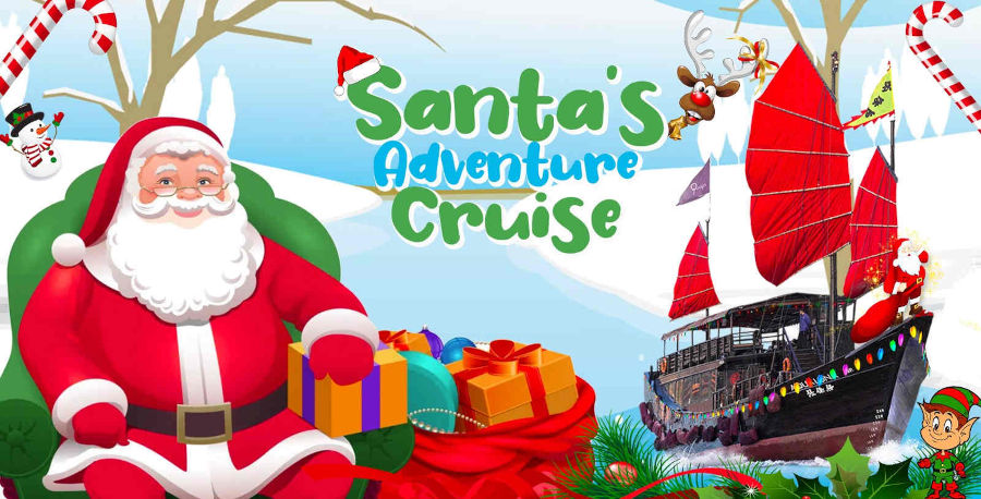 santa's adventure cruise by aqua restaurant group poster