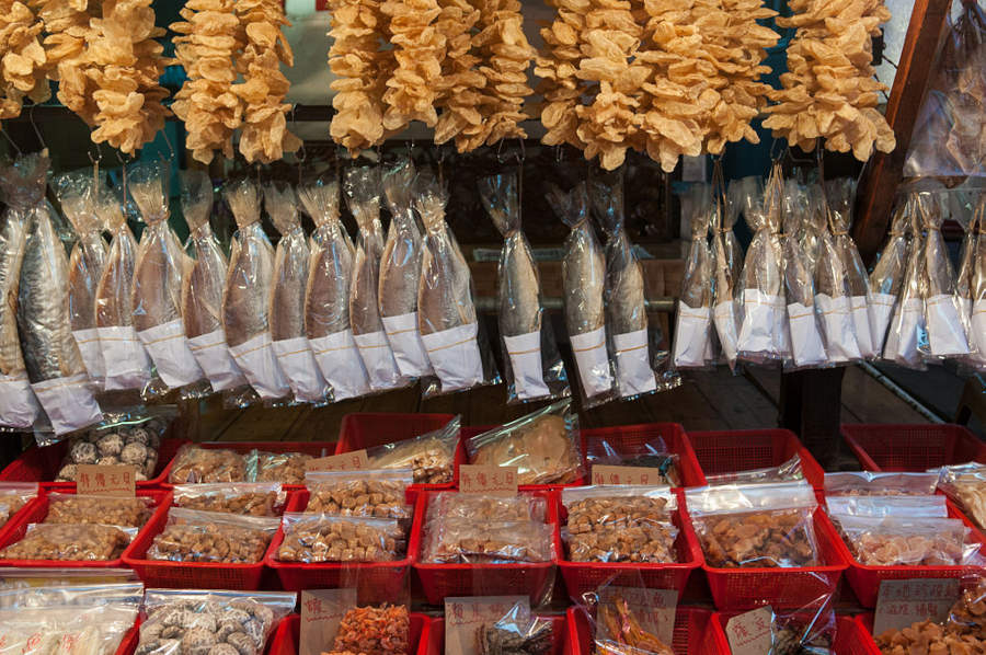 dried fish and seafood at Tai O Market