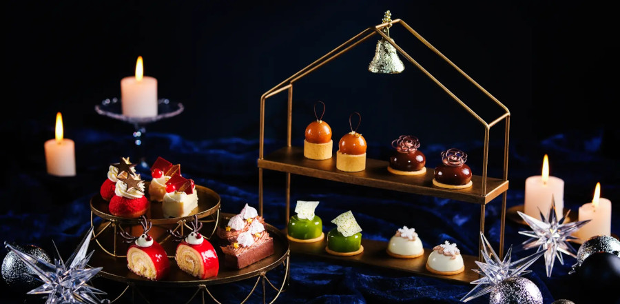 christmas themed high tea set from kerry hotel hk