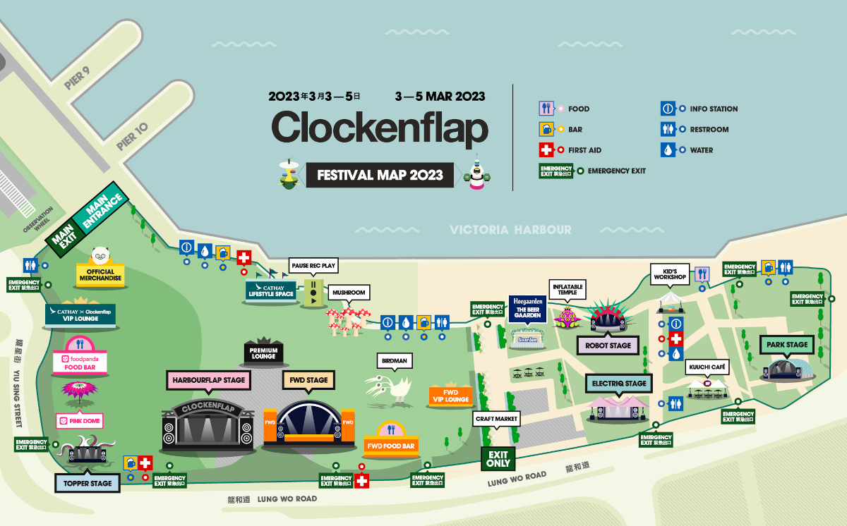 Clockenflap Festival Map 2023
