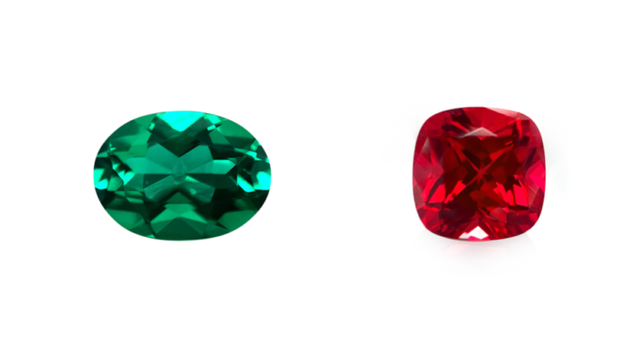 artificial emerald and ruby from biron gems