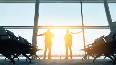Passengers at Hong Kong International Airport