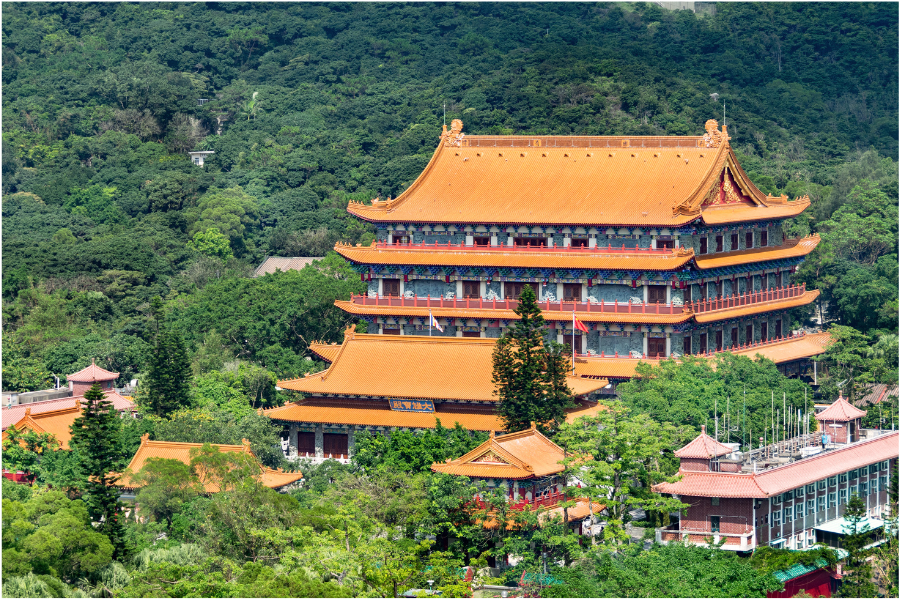 The Po Lin Monastery is the biggest Buddhist temple in Hong Kong.