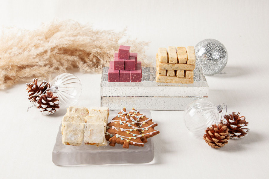 A set of four different Christmas confectionaries from date by Tate