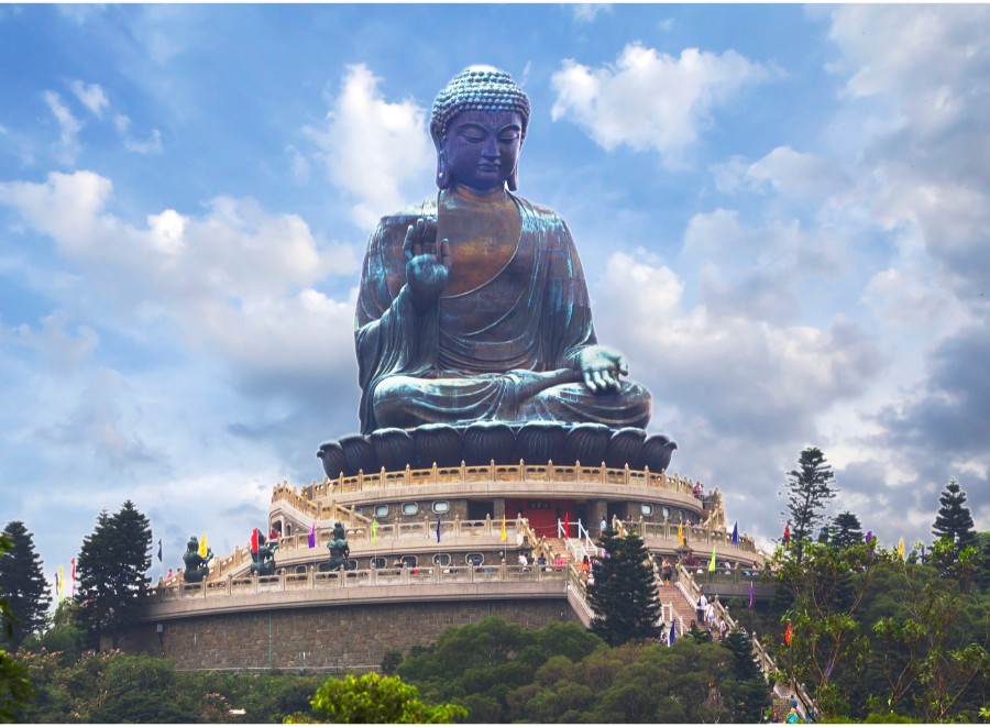 big buddha statue on lantau island