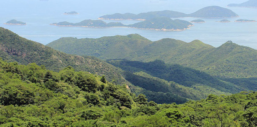 view of soko islands in hong kong from tian tan buddha