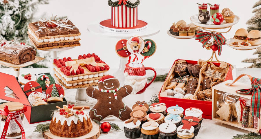 the cakery's wide range of christmas cookies and cakes