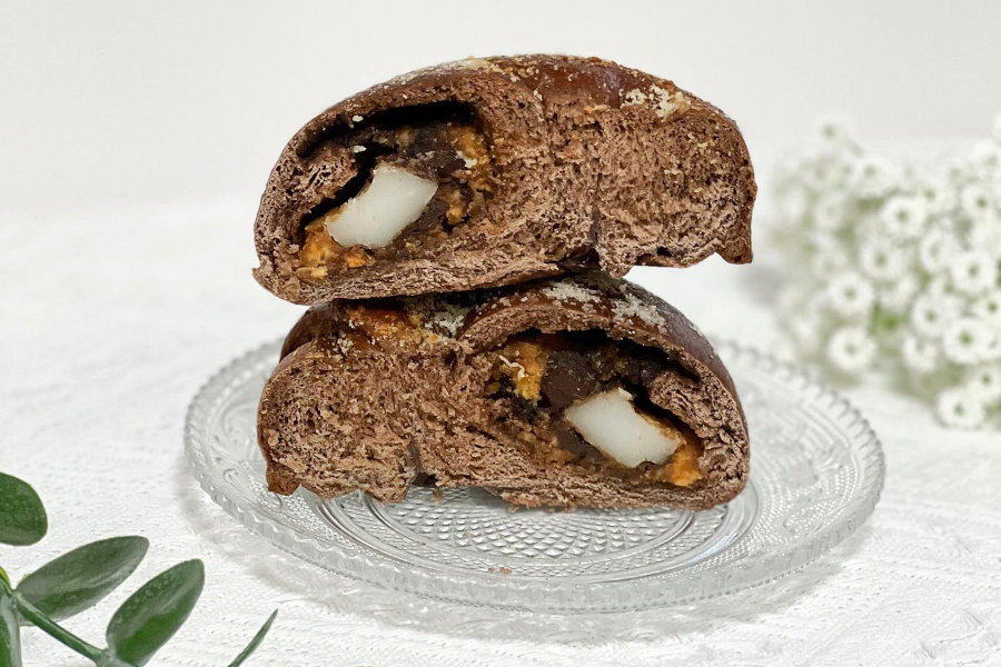 sweet mochi chocolate bagel from bforbagel hong kong